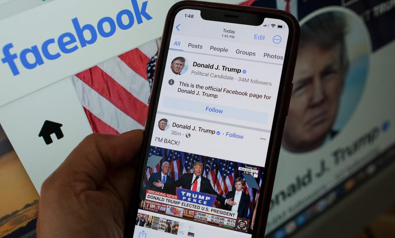 Donald Trump volvió a Facebook y Youtube el viernes 17 de marzo.