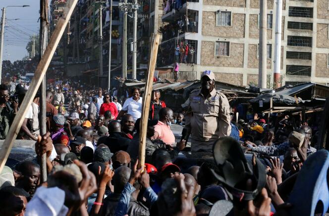Raila Odinga lors de la manifestation du 20 mars 2023, à Nairobi. 
