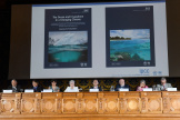 Conférence de presse du GIEC, à Monaco, le 25 septembre 2019. 
