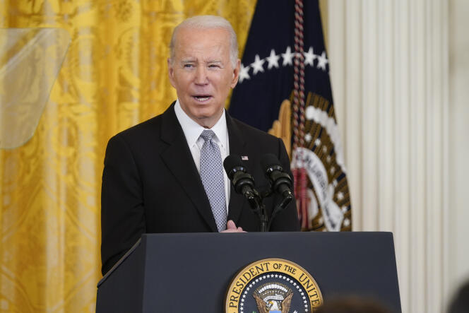 Joe Biden en la Casa Blanca en Washington el 20 de marzo de 2023.