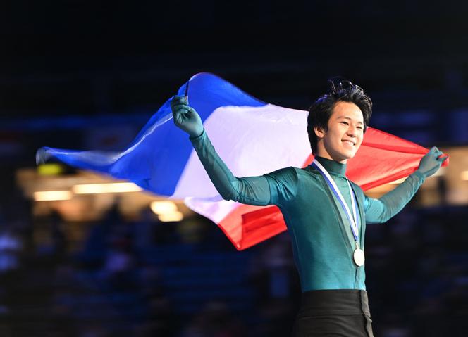 Adam Siao Him Fa, durante su título europeo de patinaje artístico, en Espoo (Finlandia), el 27 de enero de 2023.