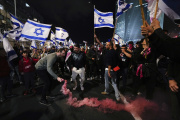 Demonstrators in Tel Aviv, Israel, on March 18, 2023.