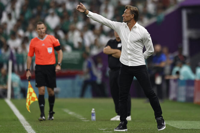 Hervé Renard, during the 2022 World Cup match in Qatar between Saudi Arabia and Mexico on November 30.
