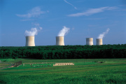 Nuclear power complex of Cattenom, France.