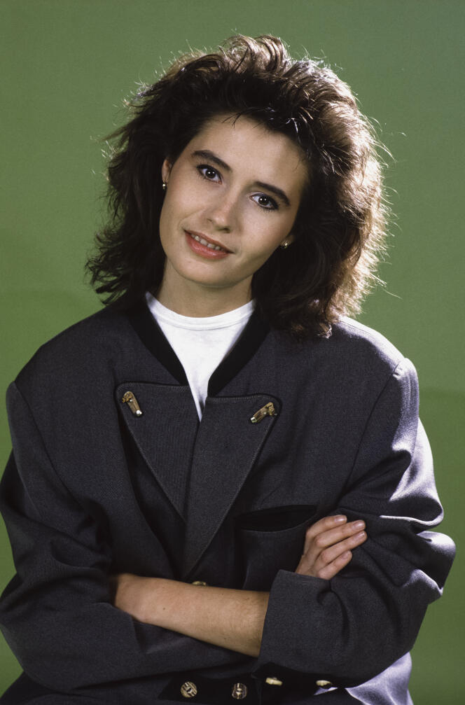 La chanteuse Emmanuelle Mottaz, le 8 décembre 1986 à Paris.