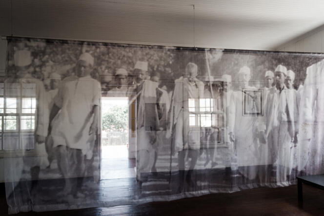 L’intérieur de la maison qu’occupa, dans les années 1890, le futur Mahatma Ghandi, à Phoenix, ville située à 25 km de Durban, en Afrique du Sud (photo prise en 2019). Sa petite-fille, Ela Ghandi, 82 ans, tente de la conserver grâce à une fondation créée à cet effet.