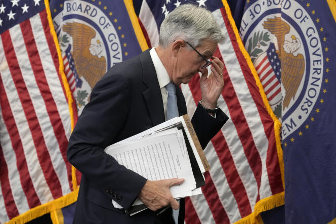 US Federal Reserve Chairman Jerome Powell in Washington on March 22, 2023.