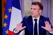 Emmanuel Macron, during an interview with TF1 and France 2 televisions, Elysée Palace, March 23, 2023.