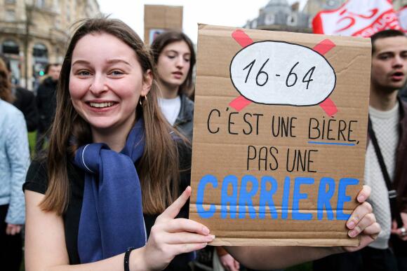 Manifestation contre la réforme des retraites, à Reims, le 23 mars 2023.