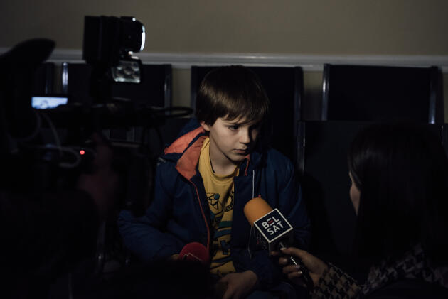 Nikita, 10 ans, revient de cinq mois de déportation en Crimée. A Kiev, le 22 mars 2023.