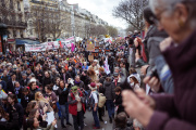 During a demonstration against the pension reform in Paris on March 23, 2023.