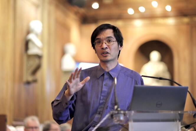 Terence Tao, à l’Académie des sciences, le 21 mars 2023.
