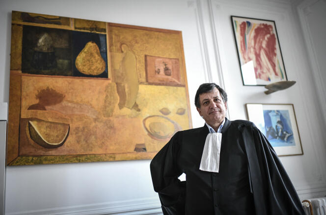 French lawyer Didier Seban in his office in Paris, January 17, 2020.