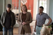Kendal Roy (Jeremy Strong), Shiv Roy (Sarah Snook) et Roman Roy (Kieran Culkin), dans la série « Succession », créée par Jesse Armstrong.