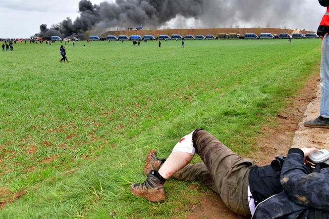 Manifestation contre la construction d’une nouvelle réserve d’eau pour l’irrigation agricole, à Sainte-Soline (Deux-Sèvres), le 25 mars 2023.