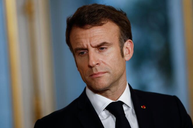 Emmanuel Macron, à Paris, le 24 mars 2023. 
