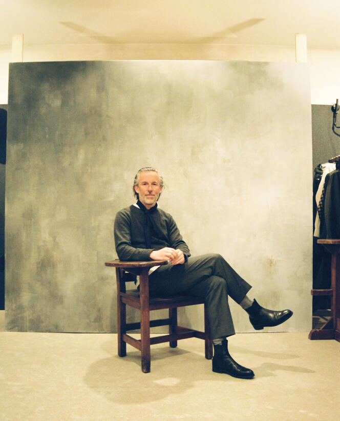 Pierre Mahéo, at the Officine Générale showroom, in Paris, on March 13.