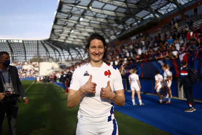 The back of the XV of France, Jessy Trémoulière, on March 27, 2022, in Grenoble, before a meeting of the Six Nations Tournament against Italy.