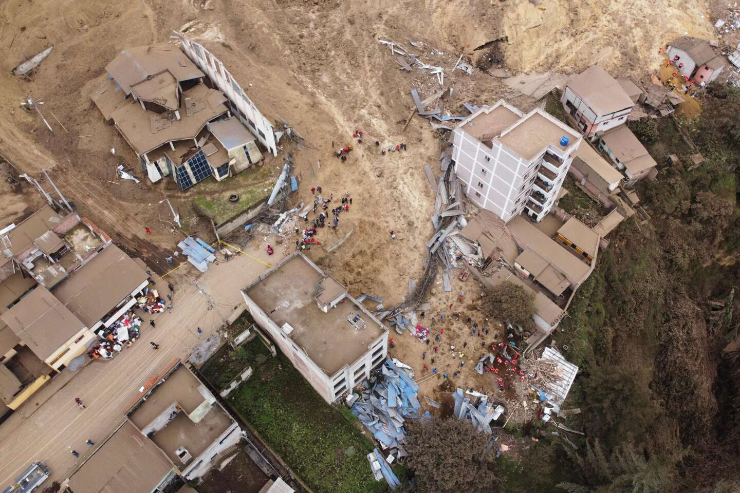 En Equateur, au moins sept morts et quarante-six disparus dans un glissement de terrain