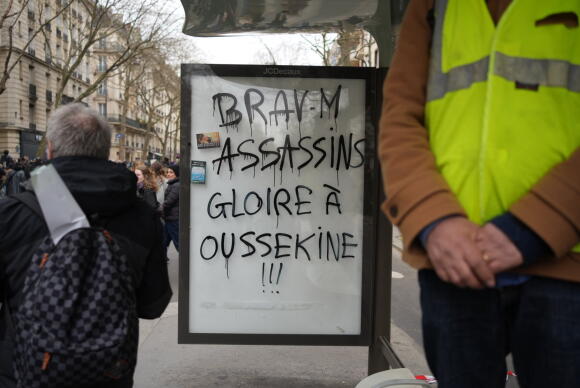 Dans le cortège de la manifestation à Paris, le 28 mars 2023.