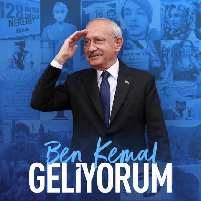 Primer cartel de campaña de Kemal Kiliçdaroglu, publicado el 6 de marzo de 2023 en la cuenta de Twitter de Engin Özkoç, vicepresidente del CHP, en Turquía.