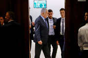 Israeli Prime Minister Benyamin Netanyahu at the Knesset in Jerusalem on March 27, 2023.