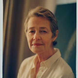 France, Paris, Tuesday, January 31, 2023. Portrait of Charlotte Rampling photographed at her home.