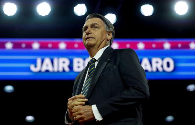 Jair Bolsonaro, former President of Brazil, arrives to speak at the Conservative Political Action Conference (CPAC) at Gaylord National Convention Center in National Harbor, Maryland, US, March 4, 2023. 