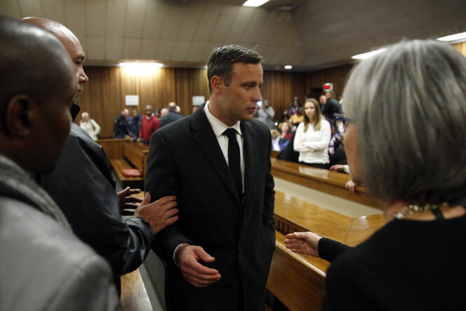 South African athlete Oscar Pistorius on July 6, 2016 at the High Court in Pretoria.