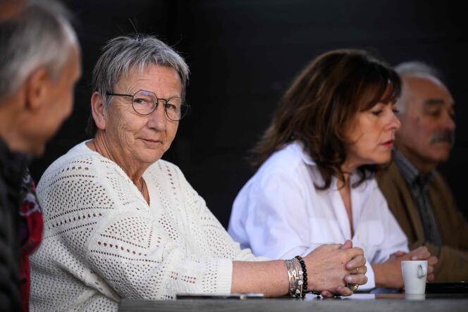 Martine Froger, durante una reunión en la ciudad de Varilhes (Ariège), en el suroeste de Francia, el 30 de marzo de 2023.