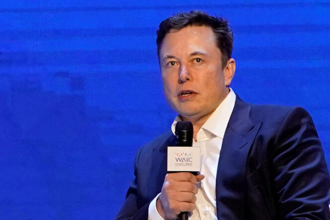 Elon Musk à la conférence mondiale de l’intelligence artificielle en août 2019, à Shanghai, en Chine.