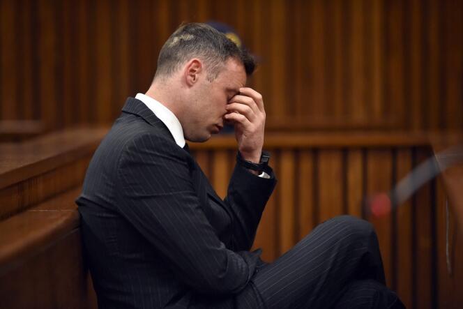 South African Paralympic athlete Oscar Pistorius at the High Court in Pretoria, June 13, 2016.