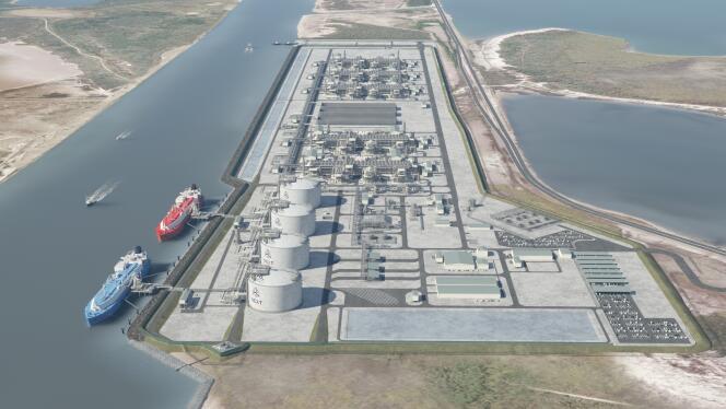 El megaproyecto NextDecade Rio Grande LNG, en Texas (Estados Unidos), el 14 de abril de 2021. 