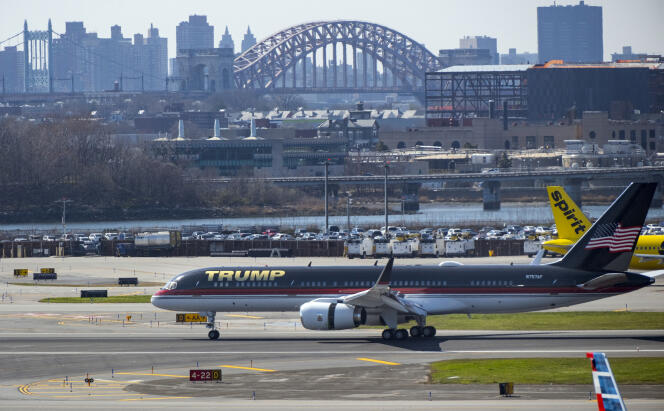 on the runway at New York's LaGuardia Airport on Monday, April 3 