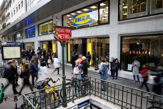 La tienda Ikea en la Place de la Madeleine, en París, en mayo de 2019.