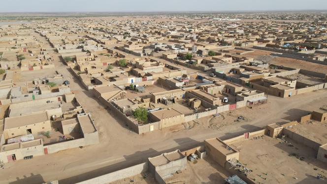 An aerial view of the city of Kidal on August 27, 2022. 