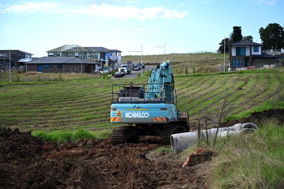 El terreno de un proyecto de construcción residencial en los suburbios de Sydney, 4 de mayo de 2022.