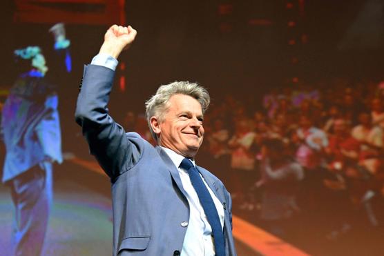 Fabien Roussel en el congreso del Partido Comunista en Marsella, el viernes 7 de abril de 2023.