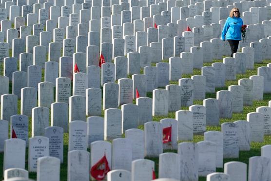 Le cimetière d’Arlington, dans l’Etat de Virginie, le 11 novembre 2021.