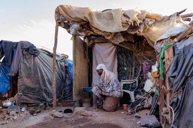 En el campo de desplazados de Faladié, en Bamako, en noviembre de 2022.