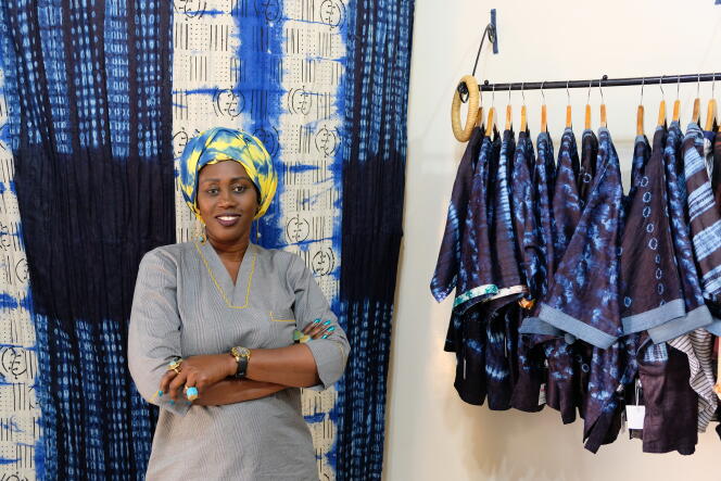 Senegalese designer Marie Madeleine Diouf in her Plateau boutique, in downtown Dakar.