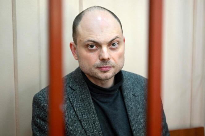 Vladimir Kara-Moursa, October 10, 2022, during a hearing in a Moscow court.