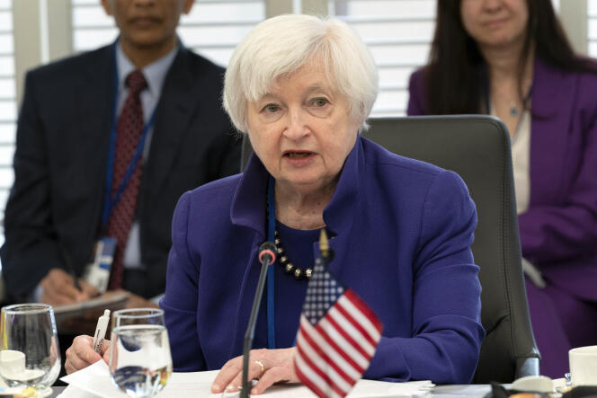 La secretaria del Tesoro de Estados Unidos, Janet Yellen, el 12 de agosto de 2023 en Washington.