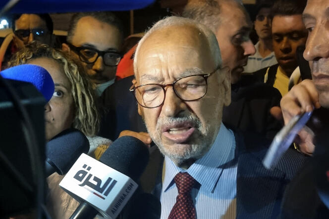 El líder del movimiento tunecino Ennahda, Rached Ghannouchi, en Túnez, el 19 de julio de 2022.