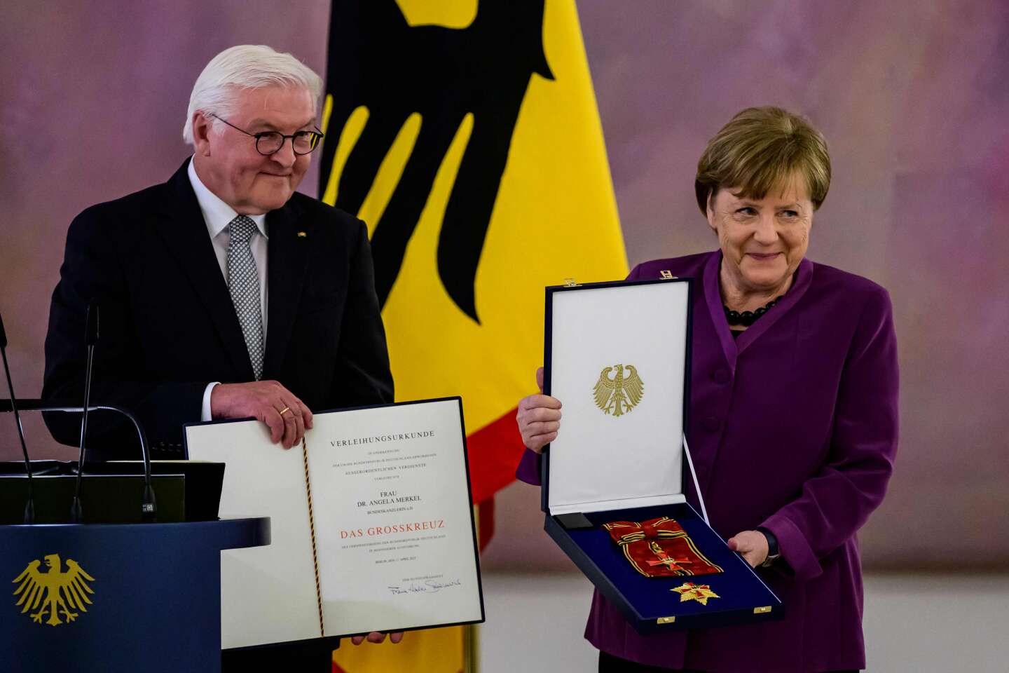 In Germany, the honor given to Angela Merkel has been criticized within the CDU