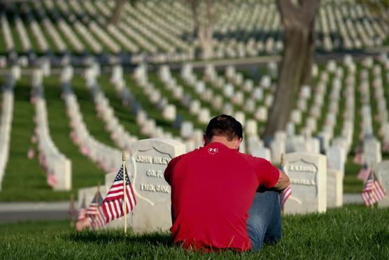 Au cimetière de Los Angeles, lors de la célébration de Memorial Day.