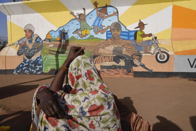 A mural in Ouagadougou, Burkina Faso, on March 1, 2023. 