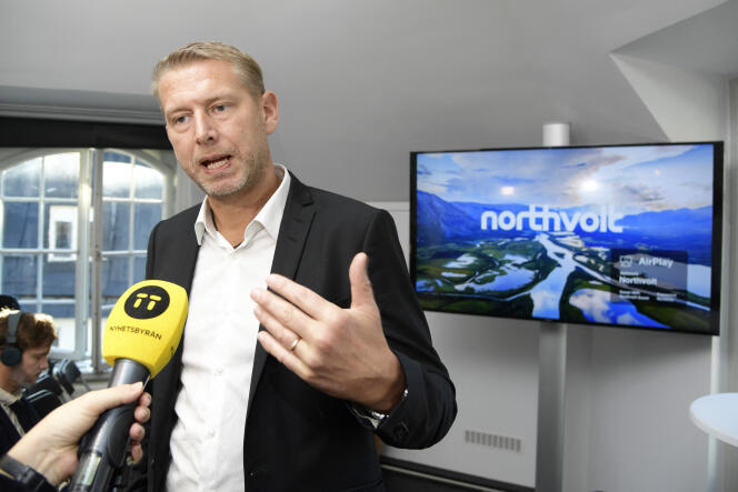 Peter Carlsson, CEO de Northvolt, durante una conferencia de prensa en Estocolmo, Suecia, 19 de octubre de 2017.