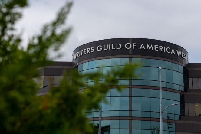 The Writers Guild of America West offices in Los Angeles, California, US, April 25, 2023.