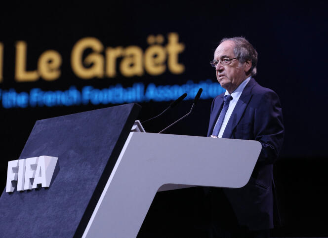 Noël Le Graet, then president of the French Football Federation, at the FIFA Women's Football Convention in Paris on June 6, 2019.